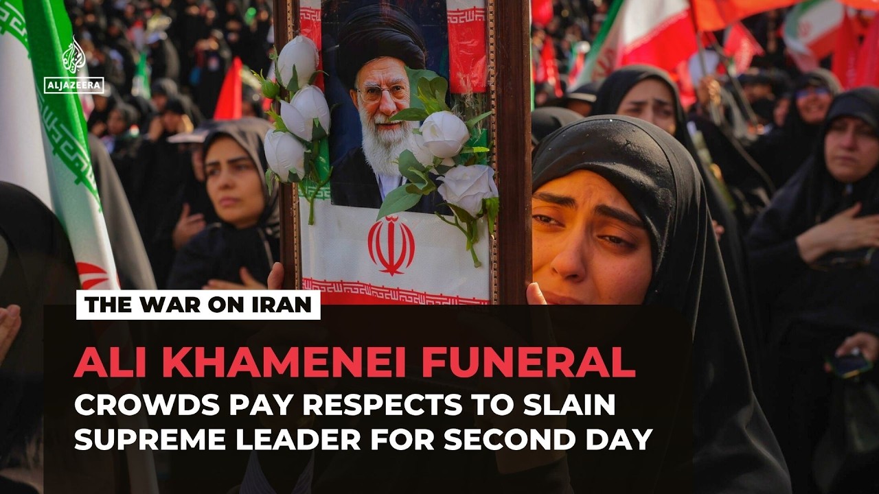 Huge crowds pour into Tehran for funeral ceremonies for Iran&rsquo;s slain leader Ali Khamenei