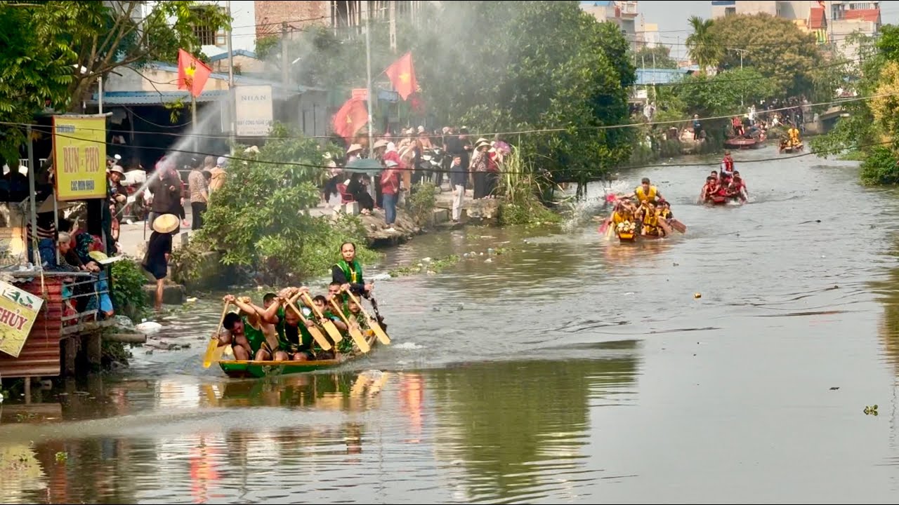 Bơi Chải Cổ Chất là vui nhất Hội làng Cổ Chất quê em các bác ạ
