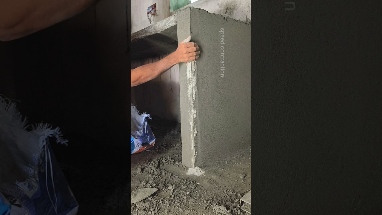 New method of finishing plaster corners #home #construction #building #shorts #work