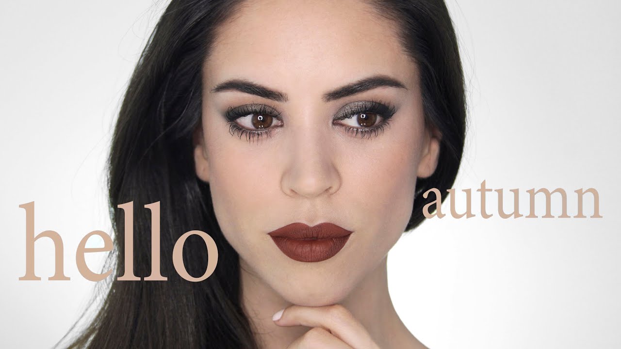 Greige Eye & Crimson Lip | Φθινοπωρινό Mακιγιάζ