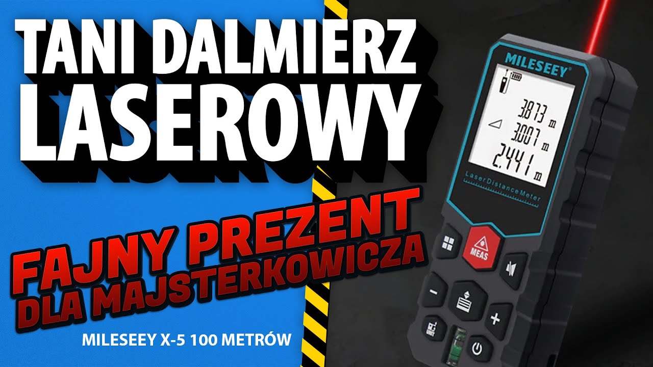 ▶️ Tani Dalmierz Laserowy Mileseey X5 - fajny prezent dla majsterkowicza...
