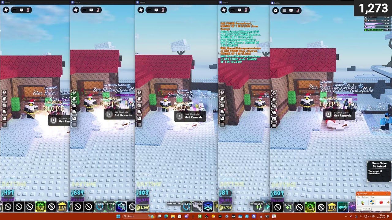 afk overnight on sols rng with 5 accs again... (roblox)
