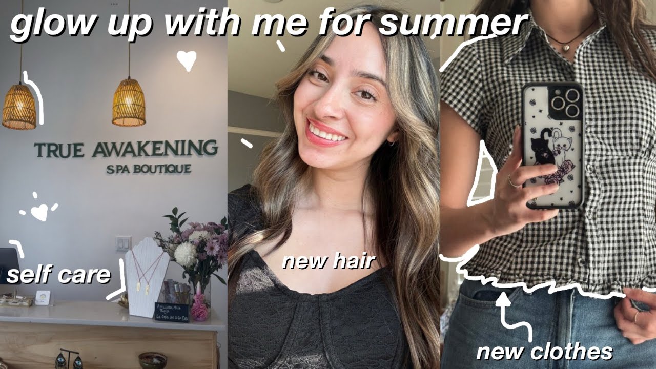 glow up with me for summer | haircut, painting my nails, self care