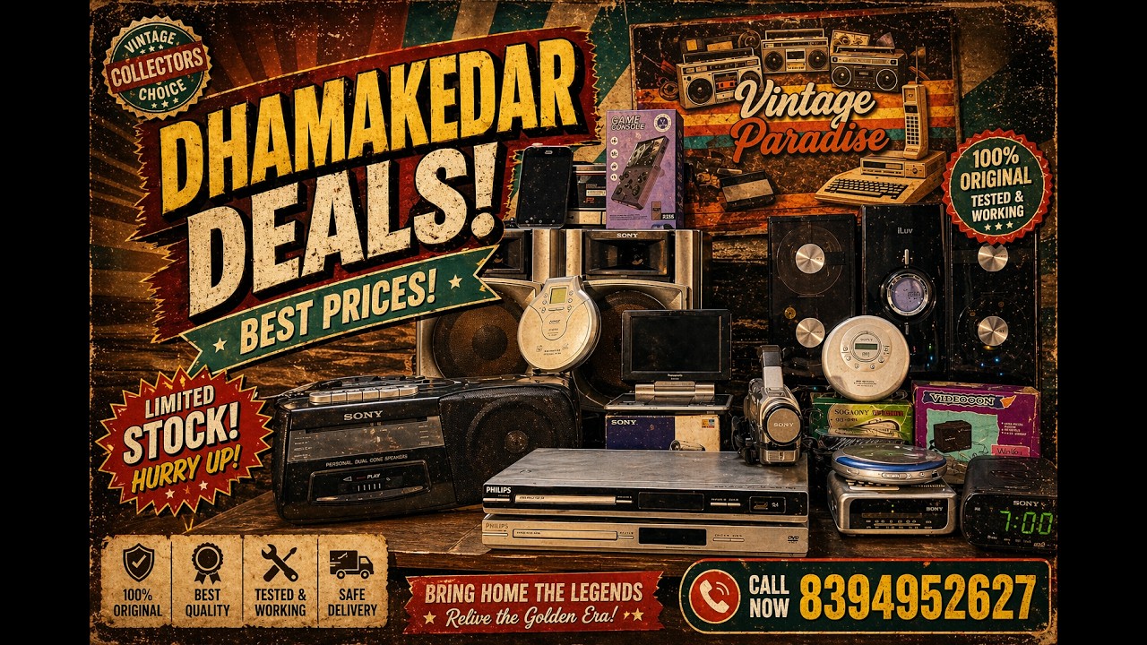 Dhamakedar Deals 💥 Vintage Sony Electronics Sale | Speakers, Walkman, Discman, VCR, DVD & More