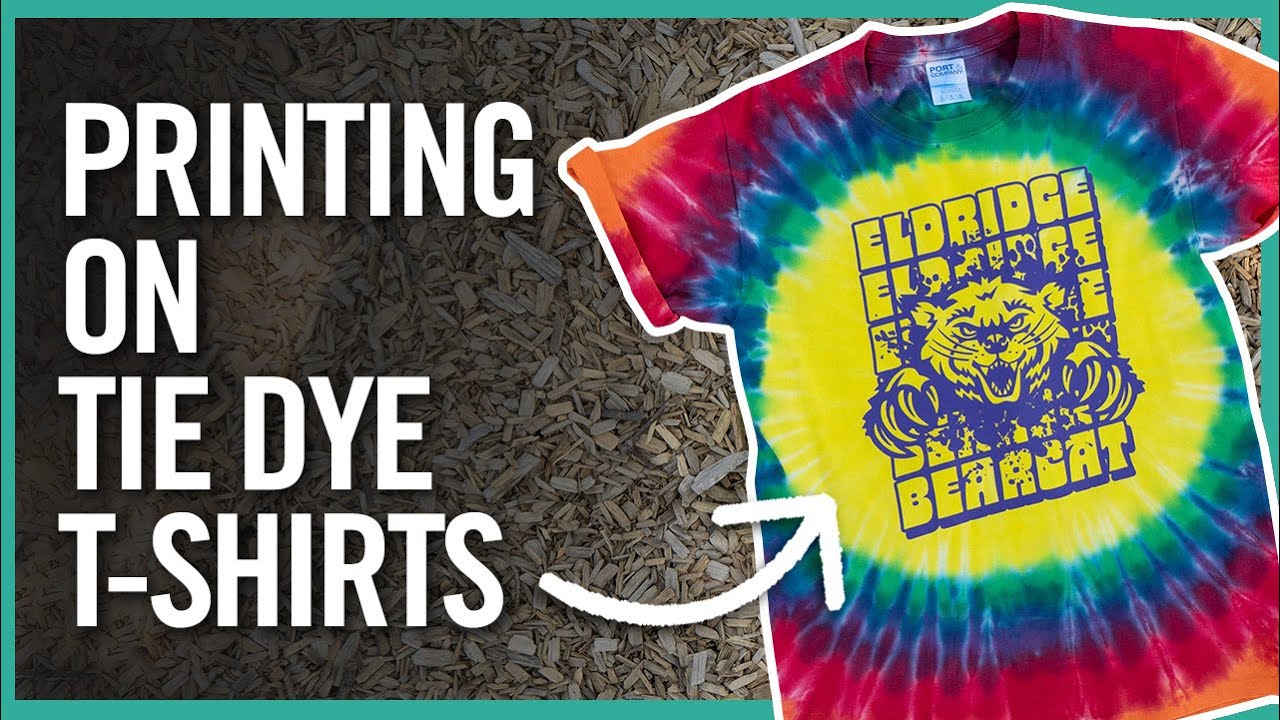How To Print Tie Dye T-Shirts with Screen Printed Heat Transfers