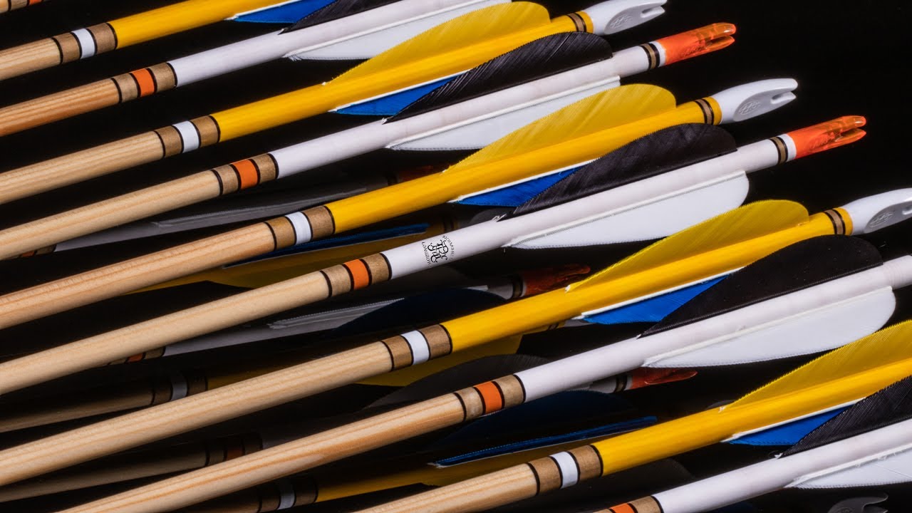 Arrows made in the Longbow Bowyers and Fletchers workshop this week