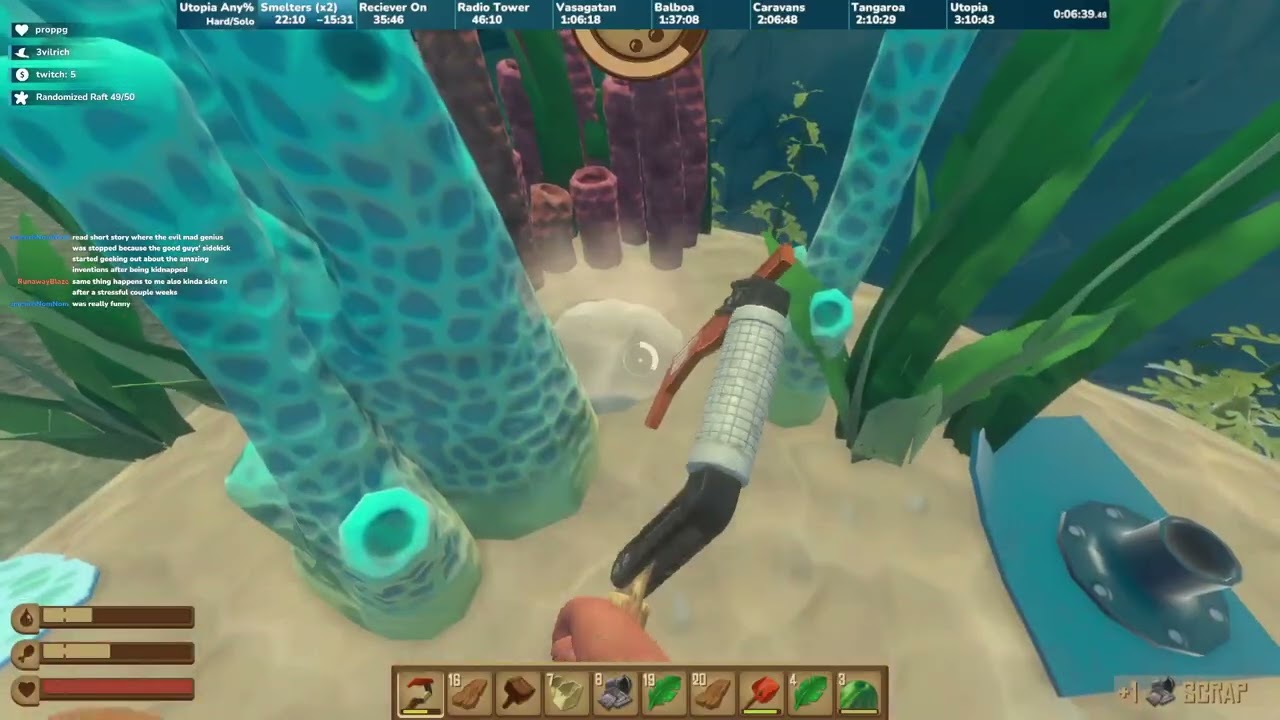 Raft Any% World Record Hard/Solo