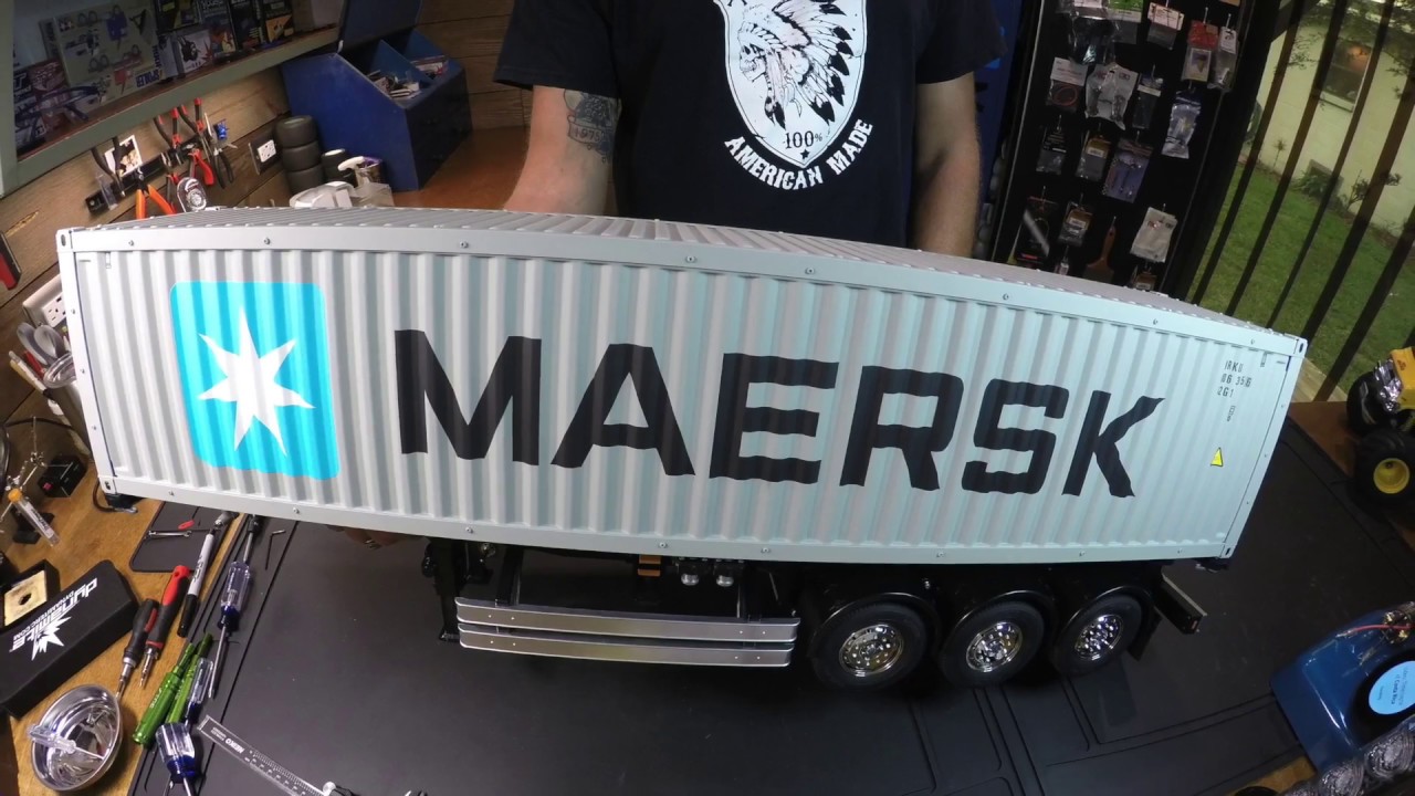 PART 3/3 Tamiya 1/14 MAERSK 40-Foot Container Semi-Trailer (Go Pro video time laps)