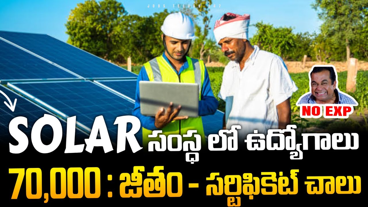 🌤️Solar సంస్థలో పర్మనెంట్ ఉద్యోగాలు | 70,000 Salary | Executuve jobs in NISE | Latest Govt Jobs 2025