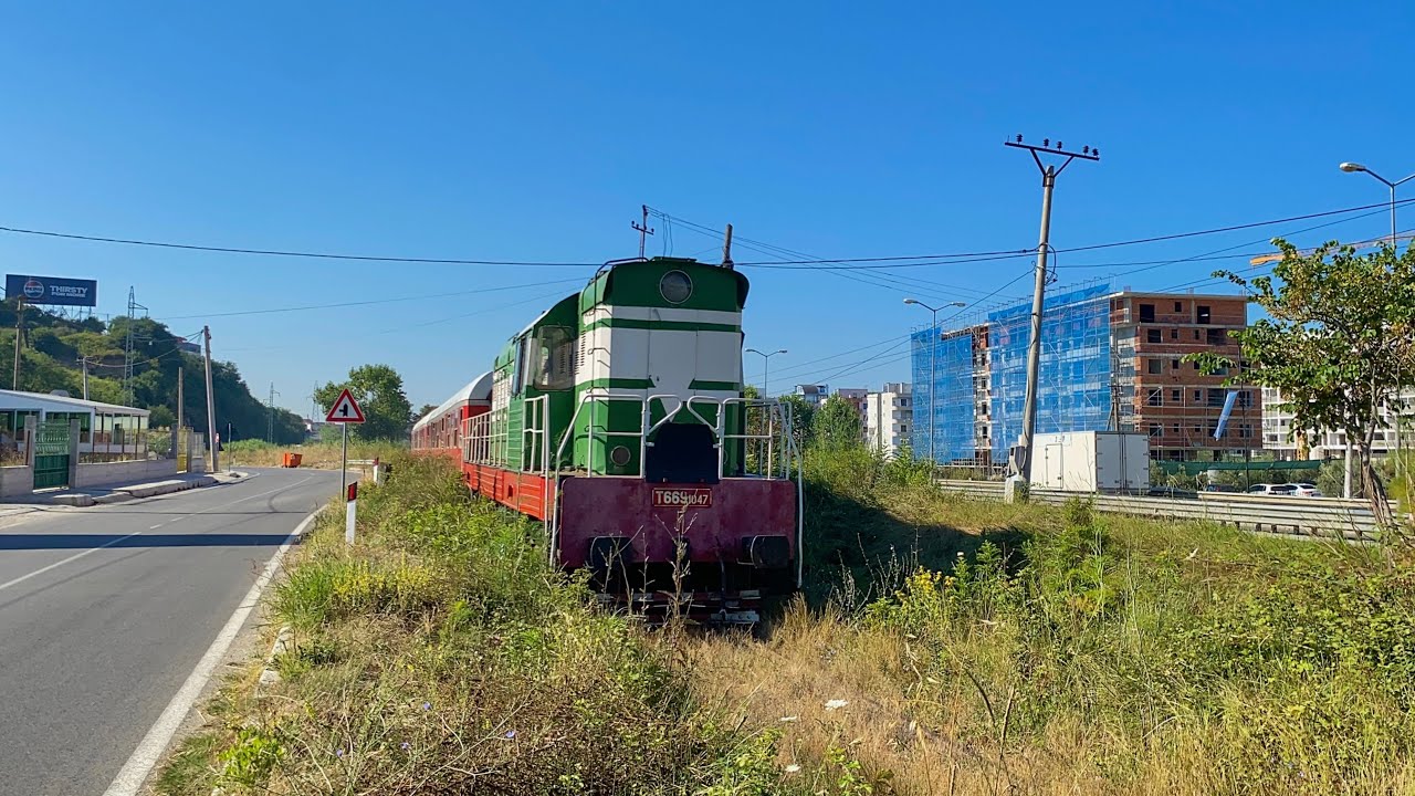 Albanian railways. T669-1047 with passenger train Elbasan - Durres (Plazh)