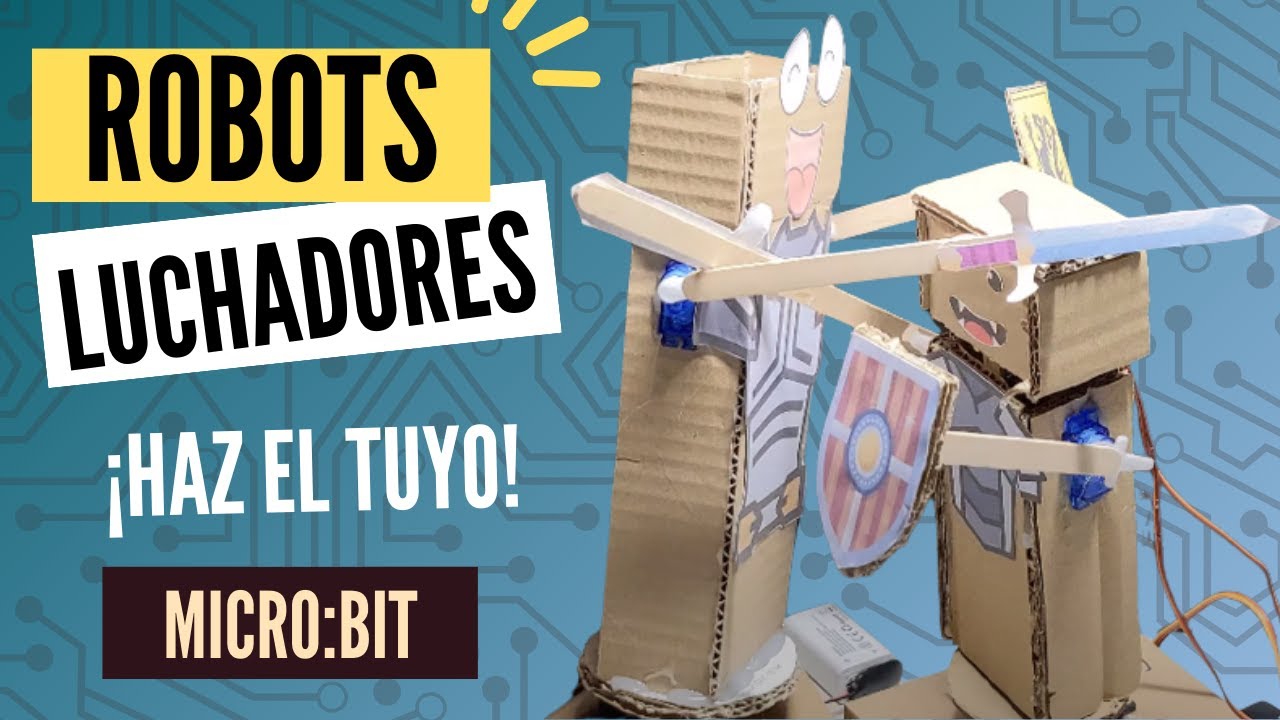 Robots Luchadores de Cartón con Micro:bit: Aprende a Crear y Batallar en Casa │Tutorial Paso a Paso