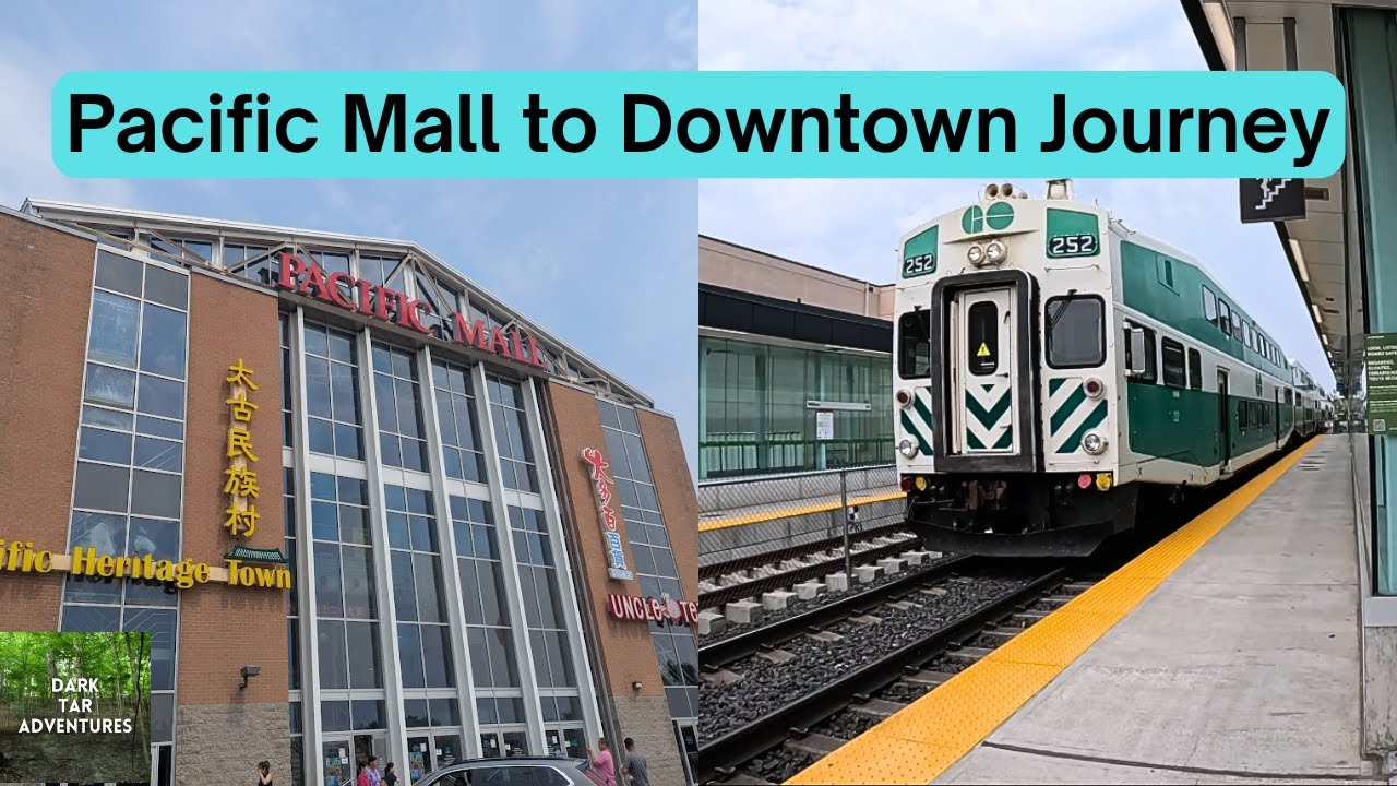 Полный маршрут от Pacific Mall до Union Station на общественном транспорте GO Transit.