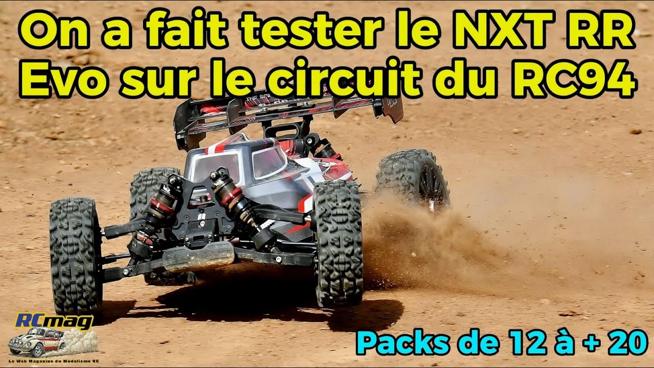 On fait tester à des pilotes le buggy brushless NXT RR Evo sur le circuit du RC94 de Sucy en Brie