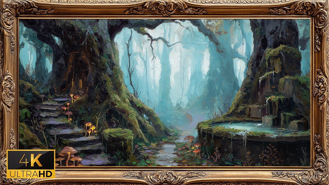 Fantasy Forest 4K Screensaver for Frame TV Ambient Art Display Magical Woodland Relaxation