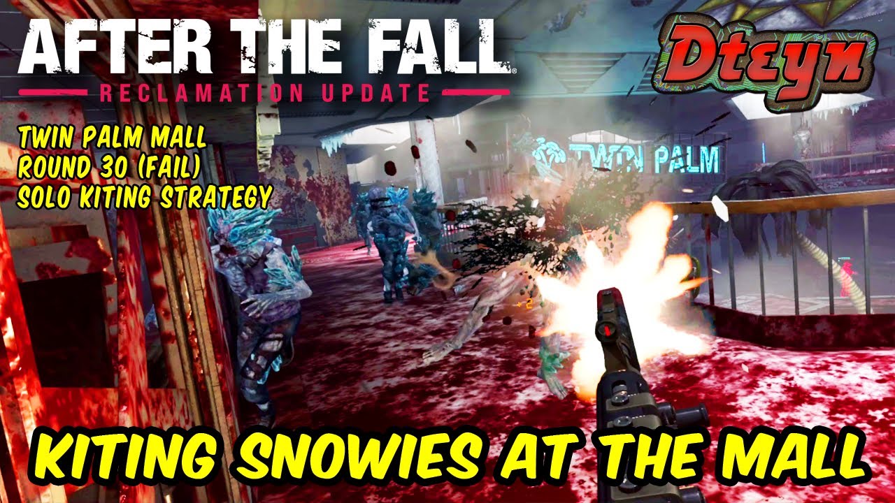 After the Fall VR - HORDE MODE - Twin Palm Mall - Kiting snowbreed around in circles!! SOLO STRATEGY