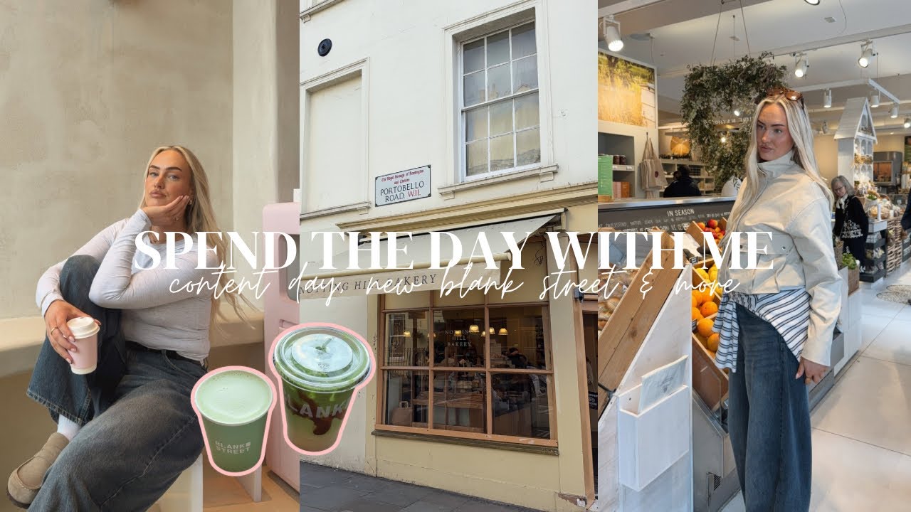 DAILY VLOG 🧚 content day, new blank street matcha, cute coffee shops