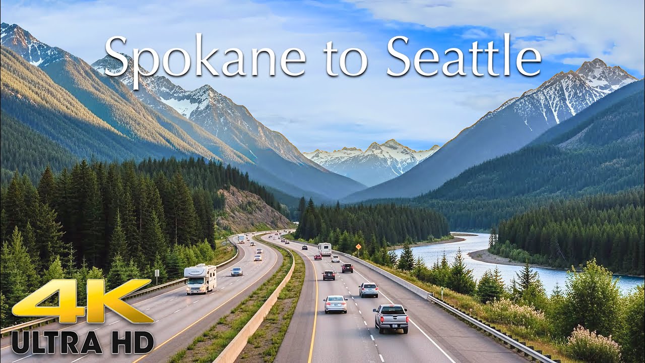 Spokane to Seattle - Full Road Trip Drive Across Washington and the Cascade Mountains