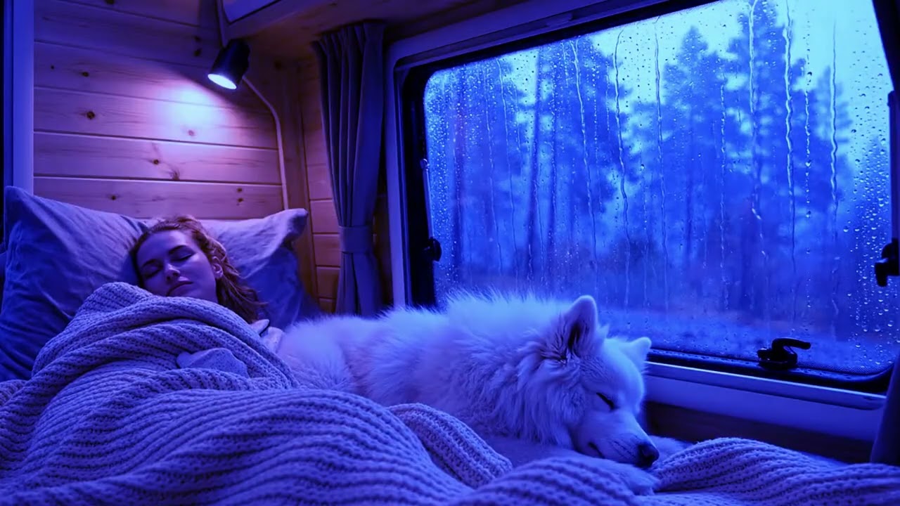 Dark Night Rainstorm with Soft Thunder | Rain Sounds for Sleep and Relaxation