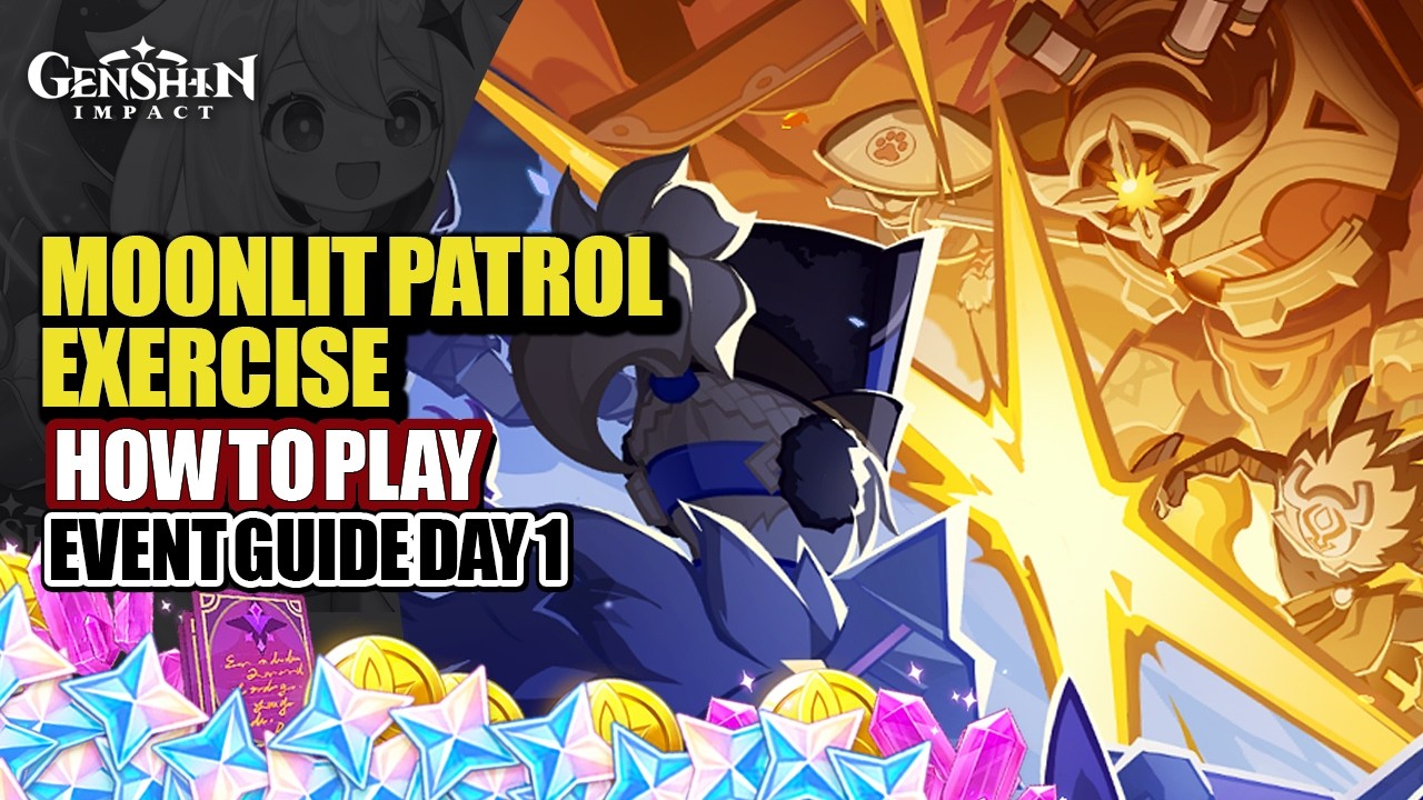 How To Play Moonlit Patrol Exercise Event Guide Day 1 | Wargame Simulation Battle | Genshin Impact