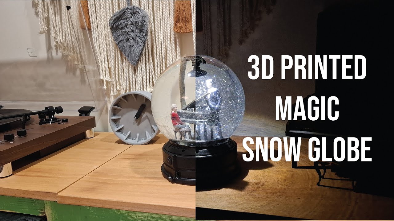 Creating a 3D Printed Snow Globe with Music, Lights & Floating Snow