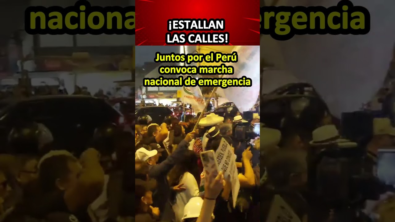 🚨 &iexcl;ESTALLAN LAS CALLES! 😱 Miles llegan a Lima para la marcha de Juntos por el Per&uacute; #noticias