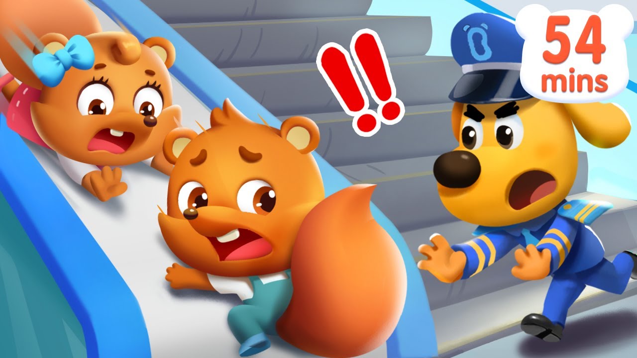 Escalator Safety for Kids | Police Cartoon | Sheriff Labrador | Kids Cartoon | BabyBus