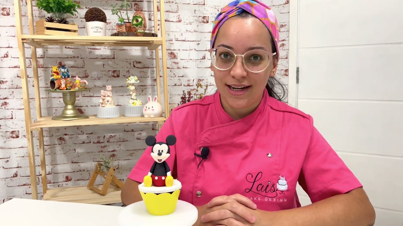 Mickey modelagem em 3D  pasta de leite em p&oacute;  ou pasta americana