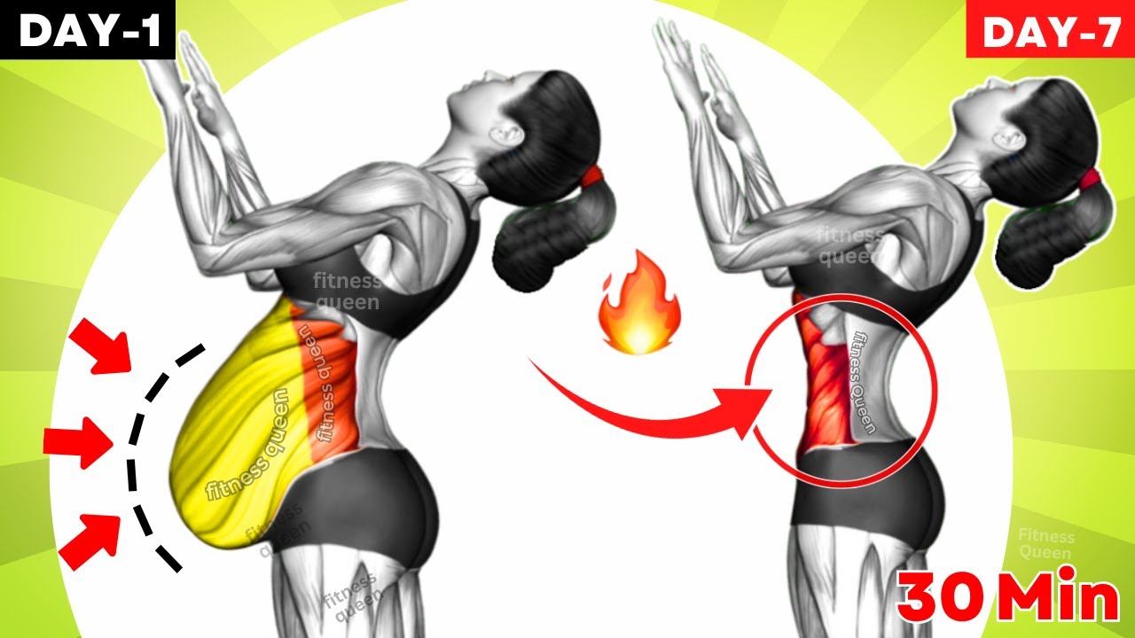 ➜How To Reduce Weight & Get a FLAT BELLY in 1 Week | Over 50? ➜ 30-Min Standing Morning Workout! 🔥