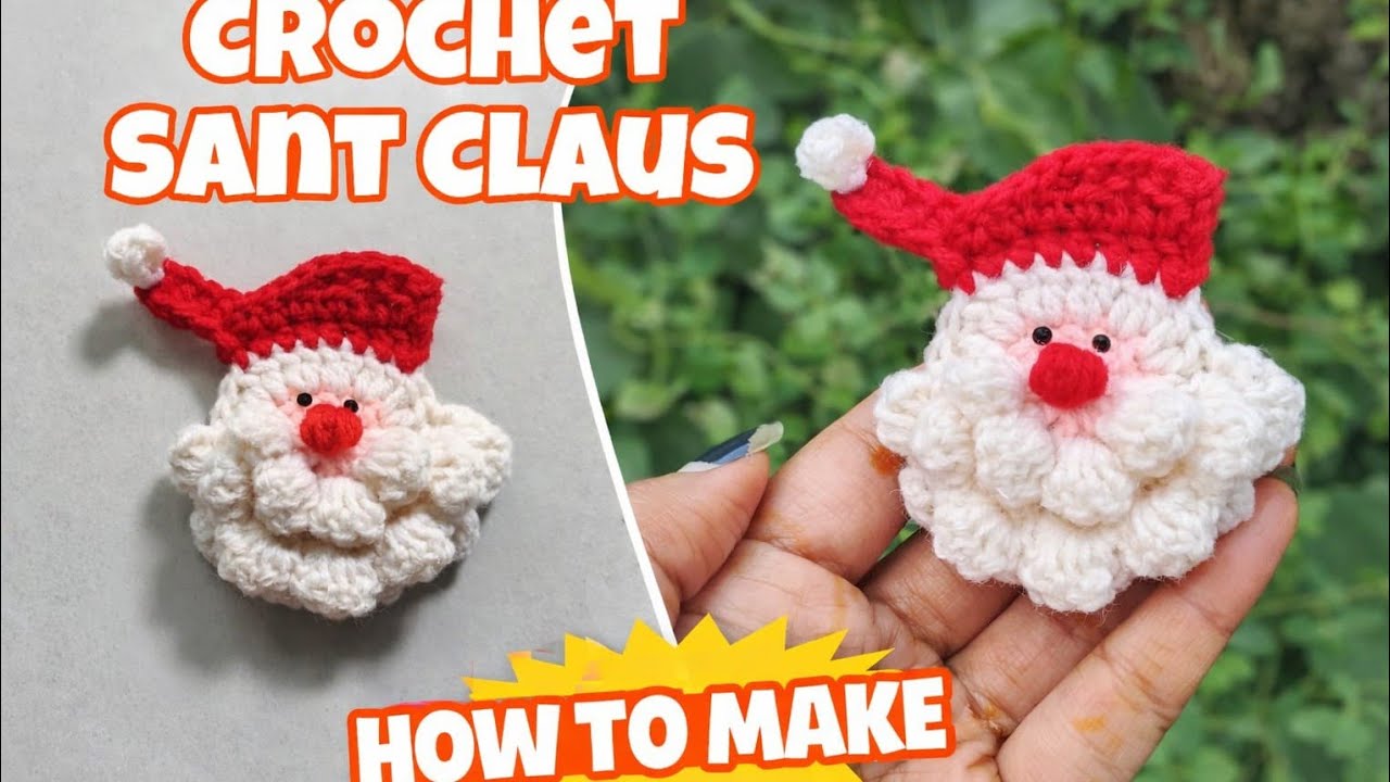 15 minutes crochet Santa Claus / Very easy - Crochet Christmas Ornaments