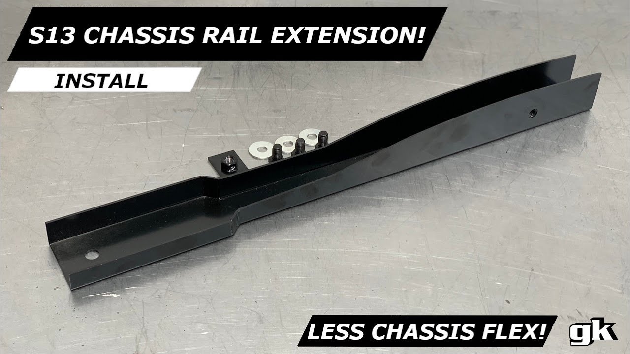 Gktech S13 Silvia Frame Rail Extension Reinforcement Brace - Install