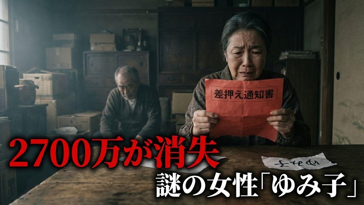 2700万が消えた…？70歳夫婦を襲う「差し押さえ」の正体と、夫が隠したメモの衝撃