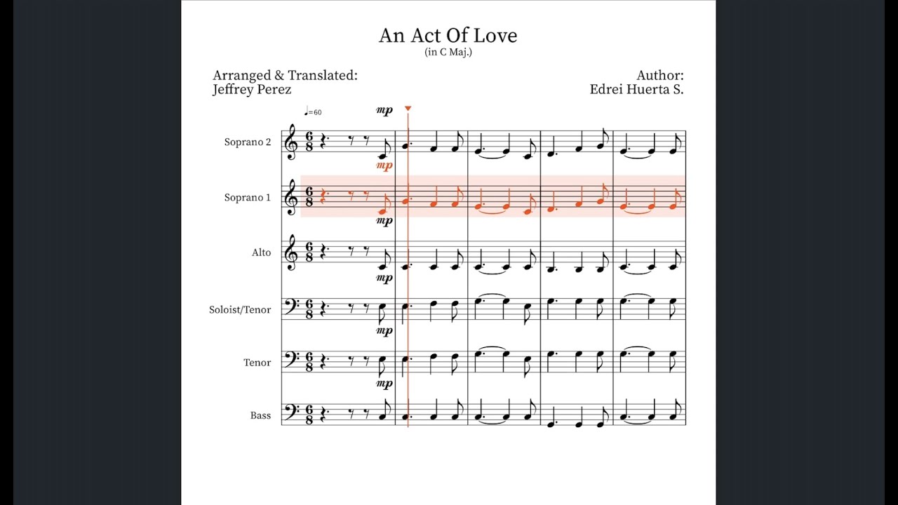 An Act Of Love (LLDM): Soprano 1