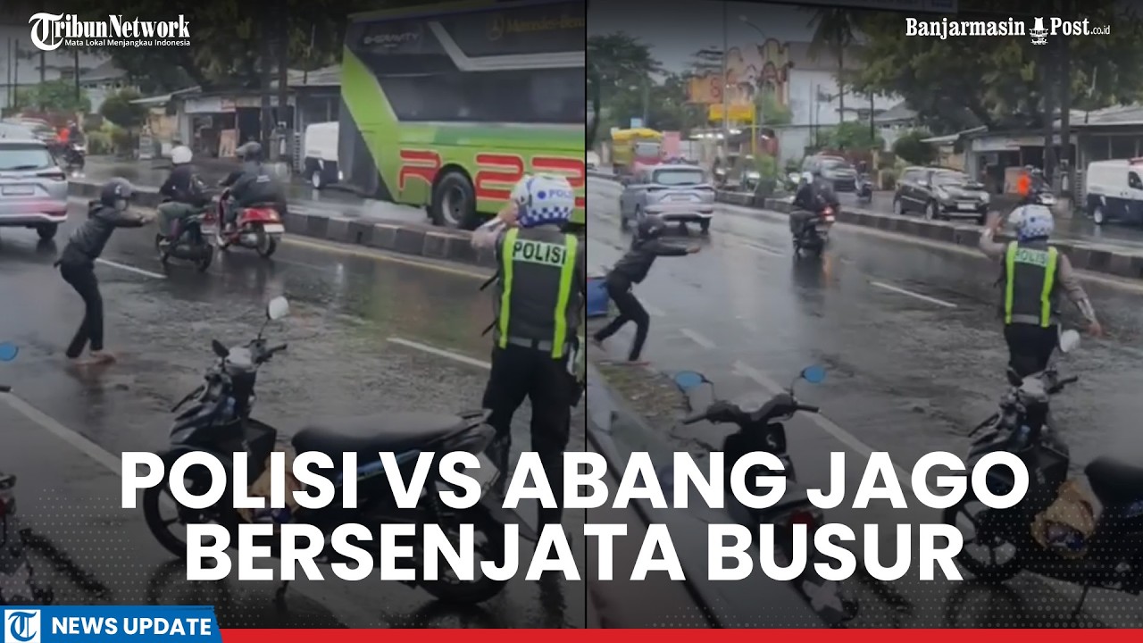 Detik-Detik Polisi Ditantang Pria Bersenjata Busur di Sulsel, Tetap Tak Mundur dan Kejar Balik