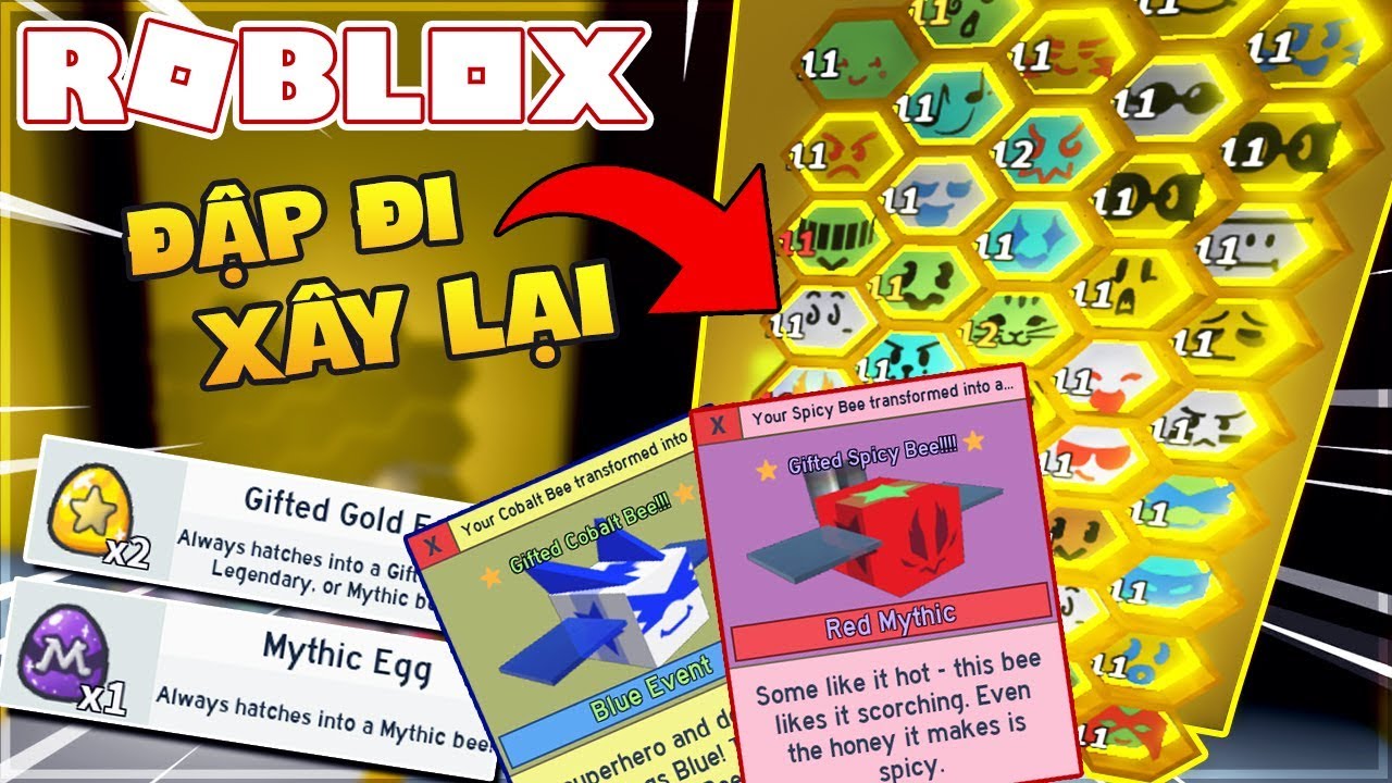 CẢI TẠO LẠI TỔ ONG 45 CON VÀ SỰ THẤT BẠI CỦA MÌNH TRONG BEE SWARM SIMULATOR (Roblox)