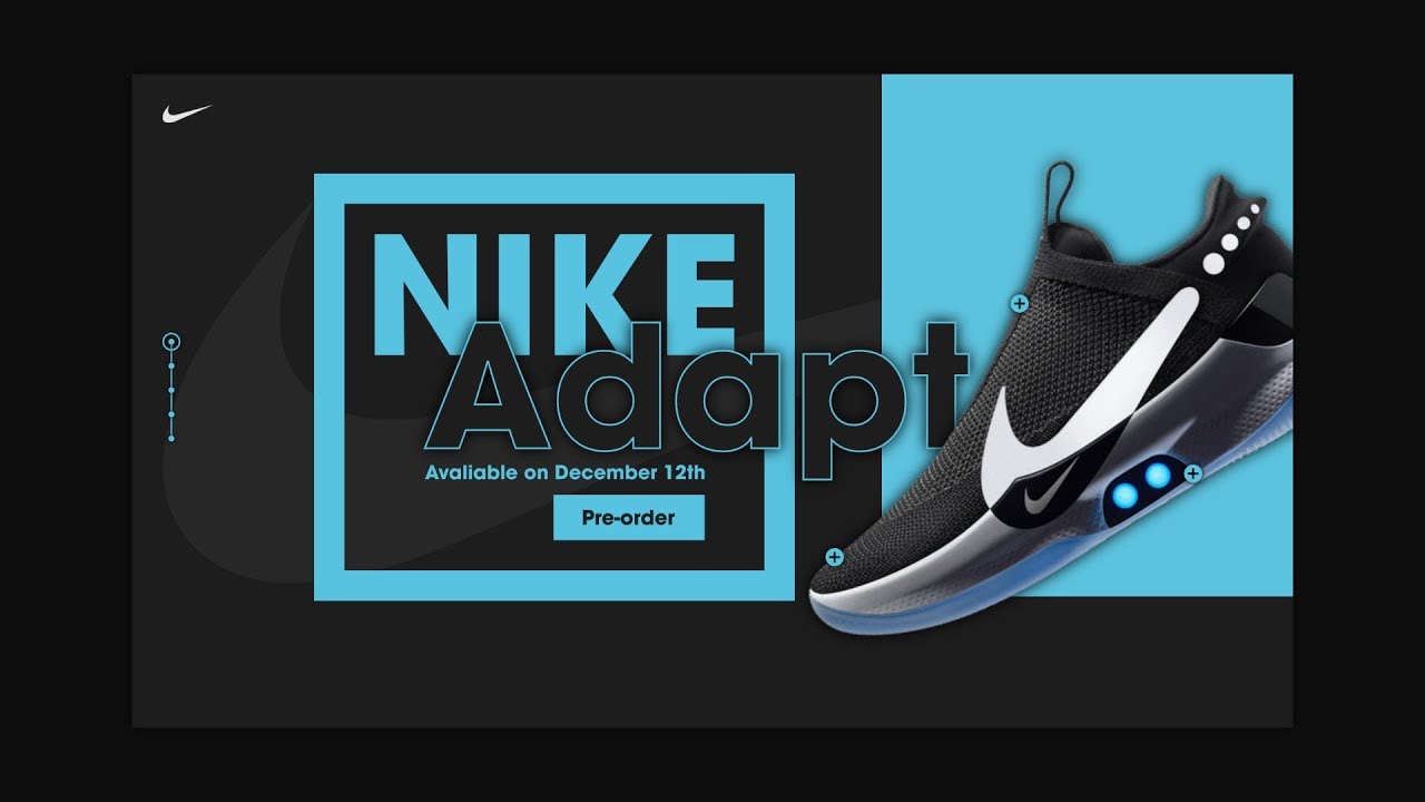 Web Design | Speed design - Adapt Shoes Website Landing Page [Adobe XD]