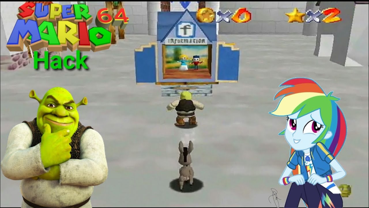 Shrek Retold 64 - (Super Mario 64 Rom Hack) - Walkthrough