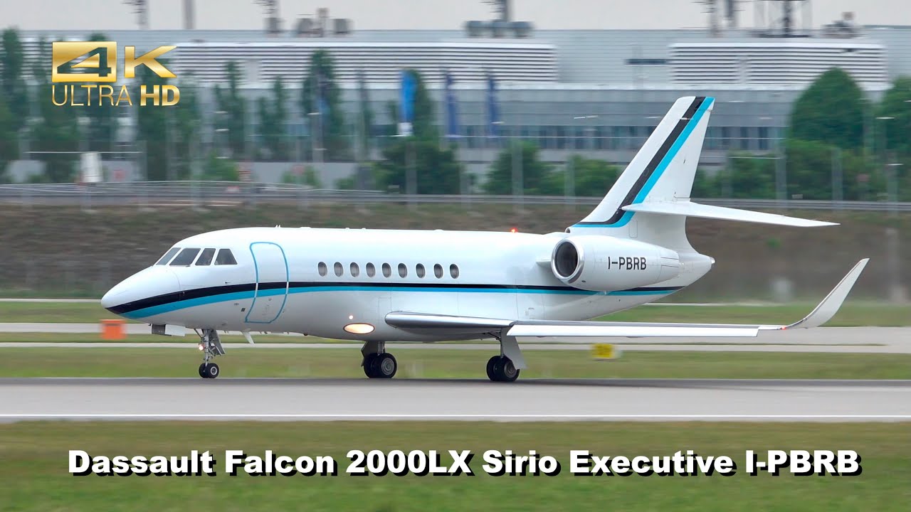 Dassault Falcon 2000LX from Sirio Executive I-PBRB departure at Munich Airport MUC EDDM #dassault