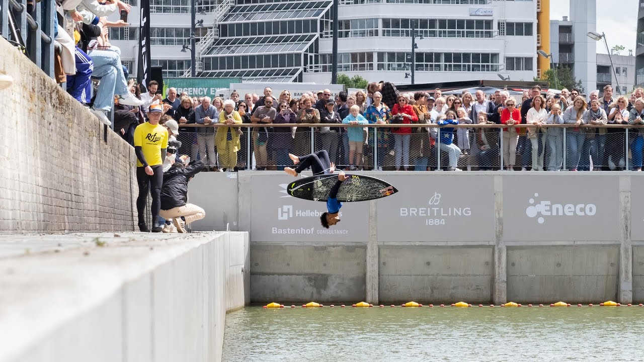 Italo Ferreira Surfs at the Opening of RiF010 in Rotterdam