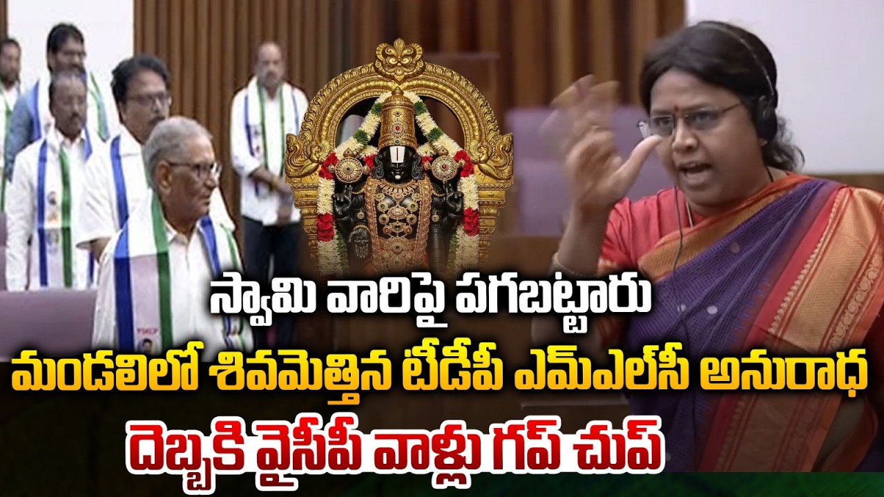 TDP MLC Anuradha Fire : మండలిలో శివమెత్తిన టీడీపీ ఎమ్‌ఎల్‌సీ అనురాధ | AP Legislative Council