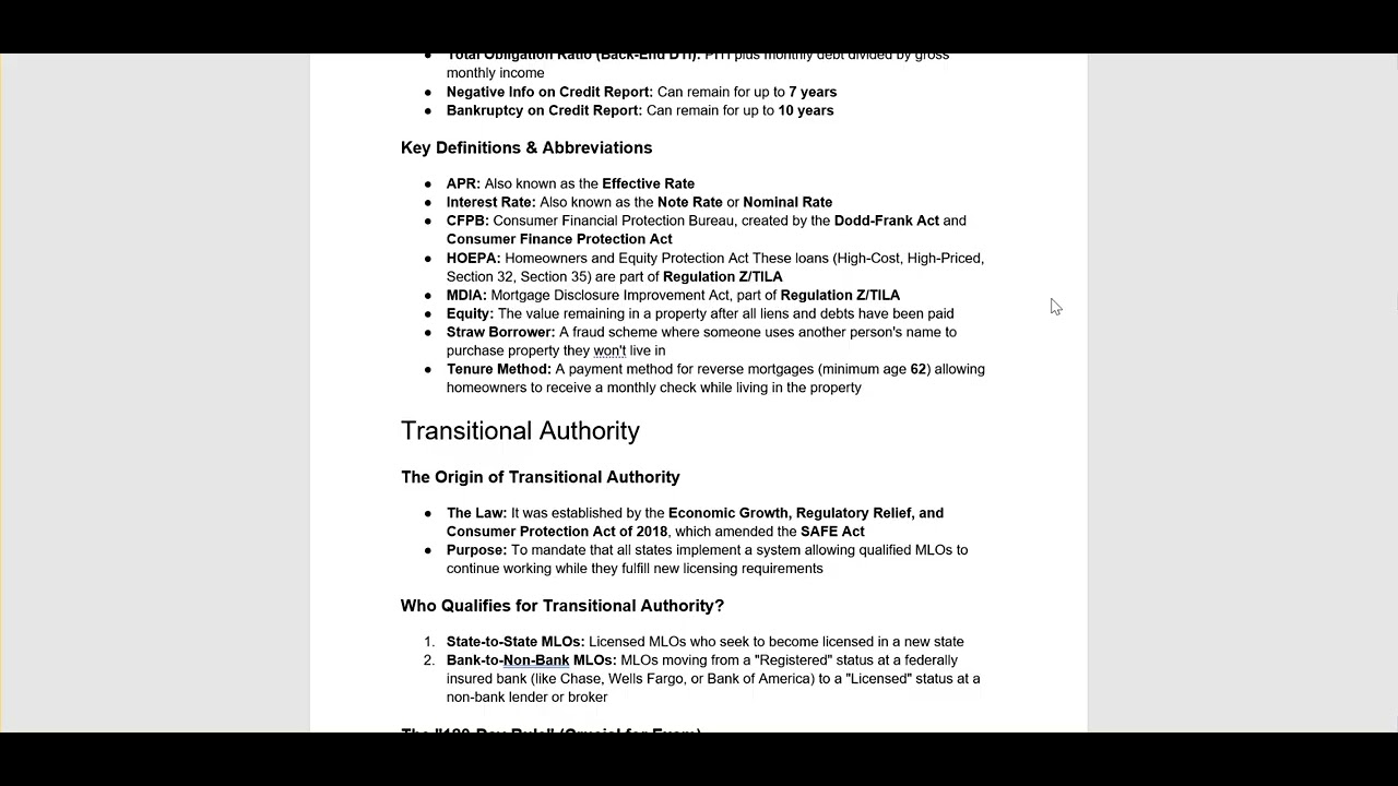 2026 NMLS MLO Cheat Sheet  & Study Guide & Practice Test | 100 Q&A Bank,, Regulation Nicknames