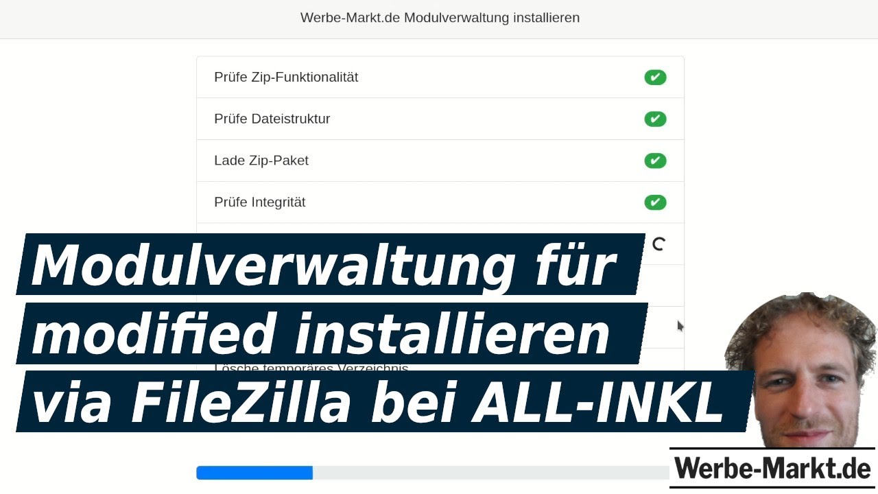 Modulverwaltung für modified installieren via FileZilla bei ALL-INKL