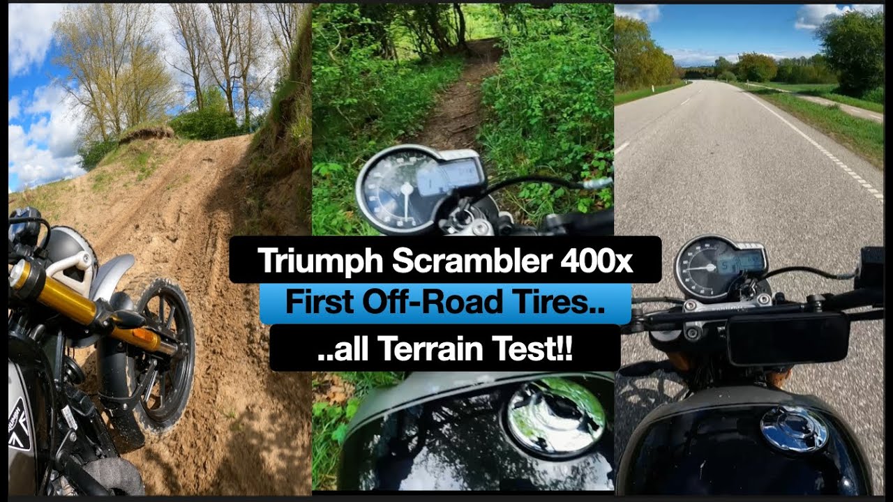 Worth It?! Off-Road Tires TRIUMPH SCRAMBLER 400X | POV RAW SOUND [4K]