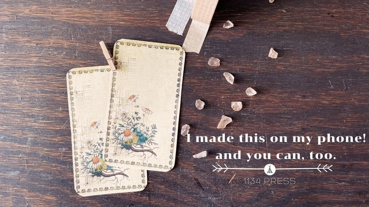 Easy Way to Make Journal Cards with your Phone | Junk Journal Hack