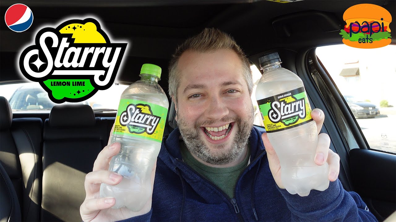 NEW Starry Lemon Lime Soda by Pepsi & Starry Zero Sugar - Review