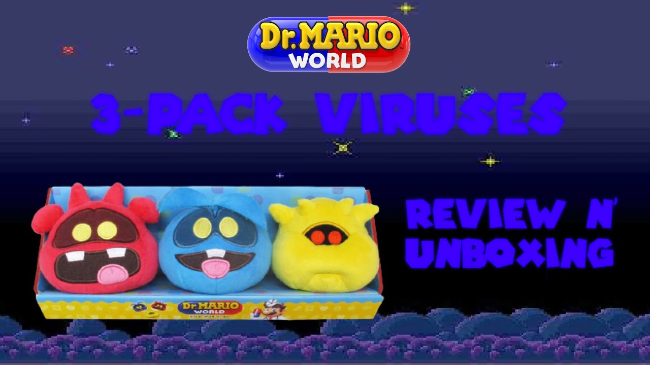 Dr Mario World 3-Pack Viruses💊 | Mario Plush Unboxing
