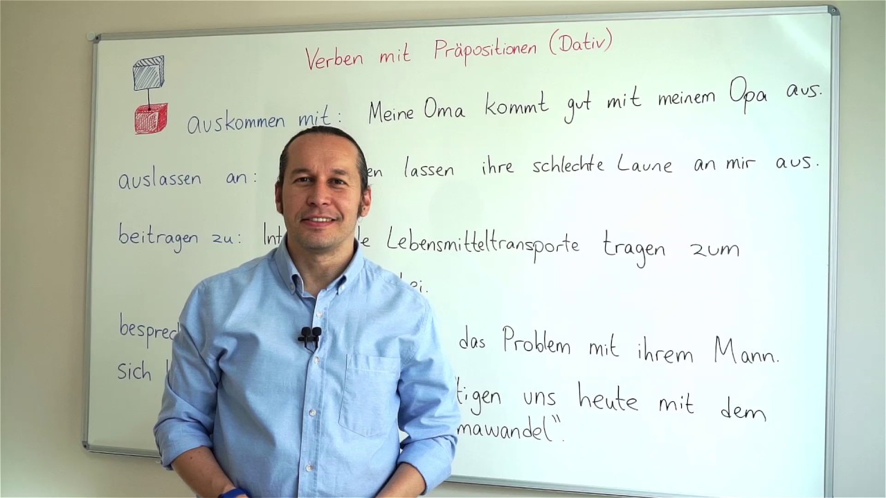 Almanca B1 Orta Seviye Ders - 61 Verben mit Präpositionen - Dativ - Almanca Fiillerin Edatları