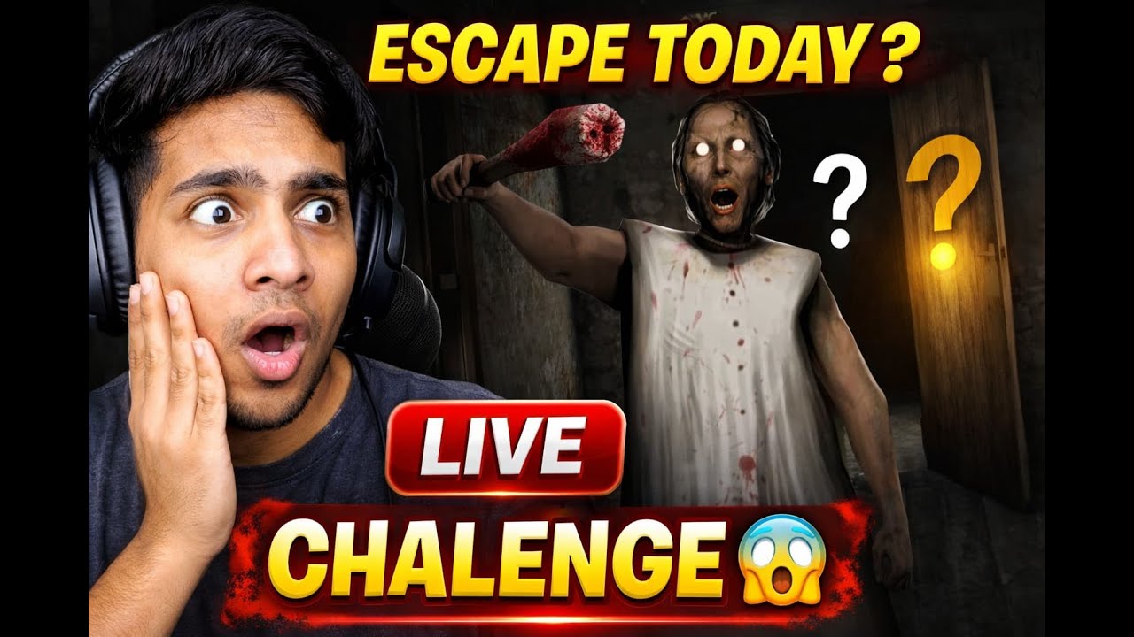 😱 Granny Escape in 1 Try | Last Door Challenge | Hindi Live #granny #granny2 #granny3 #shortslive