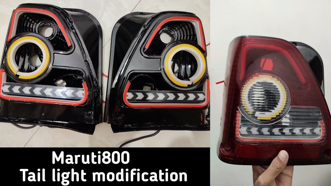 Maruti 800 tail light modification #maruti800 #neonlight