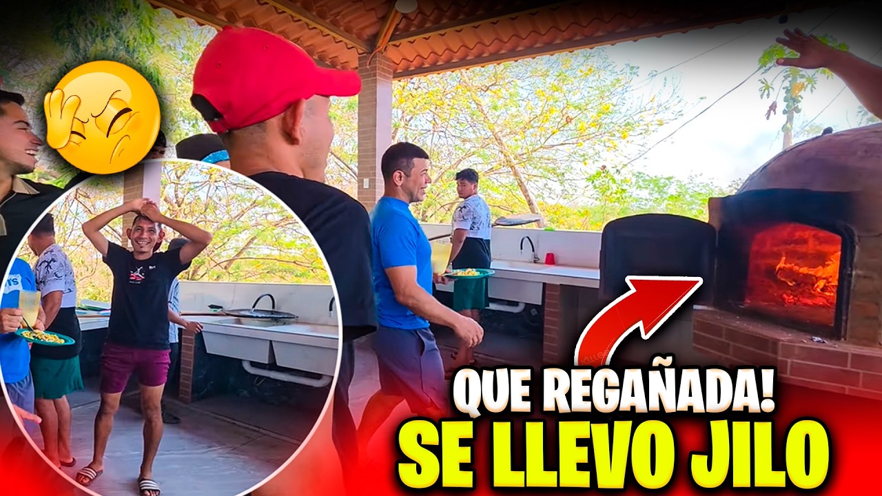 El horno está prendido en llamas! Jilo le puso mucha leña y no pueden cesar el fuego.