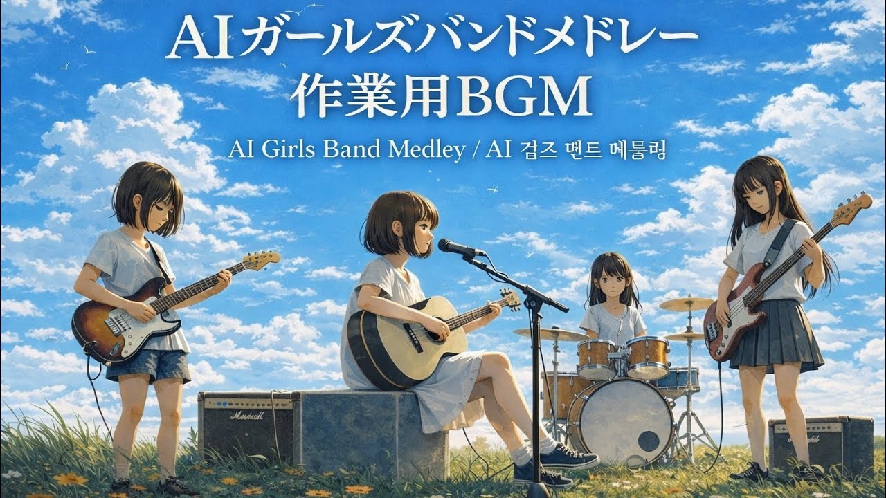 AIガールズバンドメドレー／作業用BGM／AI Girls Band Medley / Work & Study BGMAI 걸즈 밴드 메들리 / 작업용 BGM